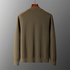 2025年秋季新款四平空气层羊毛加厚POLO领针织男士上衣时尚休闲，男装羊毛衫，雪贝坊二店