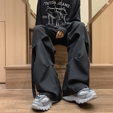 8XL-M休闲裤男秋冬季加肥加大码西裤高街显瘦拖地裤9026p68控88，男装休闲裤，电商D206-1