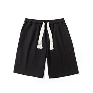 K6063/P35新款港风平铺高品质冰丝裤垂感宽松休闲短裤男大码中裤图片