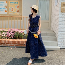 夏装新款！大量现货！波点牛仔休闲两件套2C133-8927P160K128，女装套装/套裙，2C133