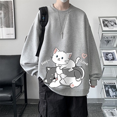 S6300-P28秋季圆领卫衣男大码韩版宽松长袖外套，男装卫衣，电商A040