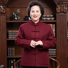 高品质中老年爷爷奶奶装风唐装棉服盘扣棉袄外套加棉复古棉衣，男装民族服装，钱塘723