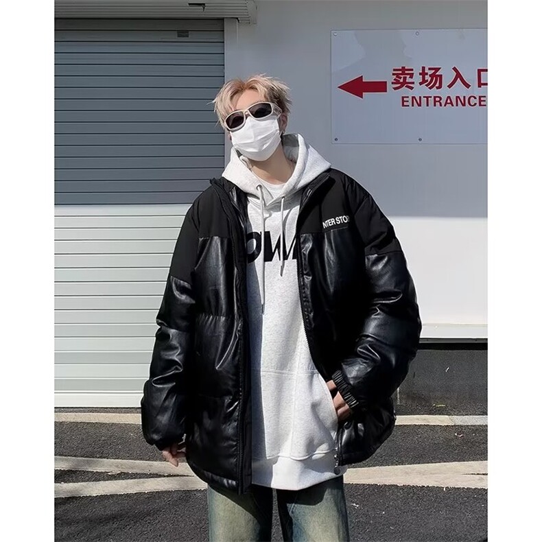 棉袄外套棉服男款冬季立领加厚2024年新款潮流宽松学生男装面包服,男装棉衣,星座410-6（原星座1304-1）