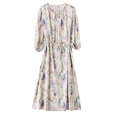 杭州重磅真丝连衣裙女夏季2026新款大码宽松遮肚子显瘦真丝裙子，女装连衣裙，阿舍尔精品