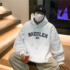 高品质港风秋冬装简约风加厚连帽情侣套头加绒卫衣G1027P68男，男装卫衣，电商A339