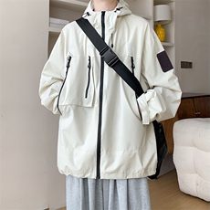DJK01-P65连帽青少年新款百搭日系复古工装夹克男秋季潮牌户外，男装风衣，星座603-2