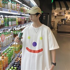 现货男装圆领短袖夏款宽松休闲T恤衫上衣D201-DM95-P30，男装T恤，电商D321-1