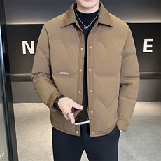 新款男士小翻领羽绒服夹克加厚防寒309B-3-81069-P190，男装夹克，星座1409-3