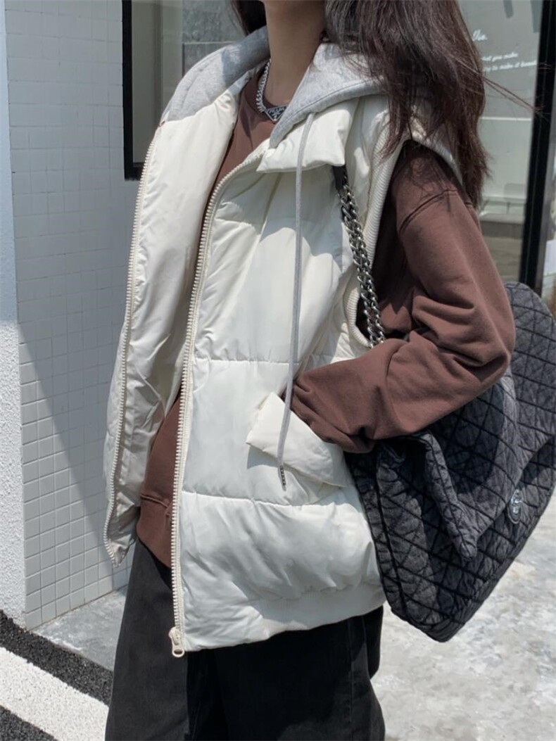 帽子拼接马甲，女装马甲，里奈(1F)