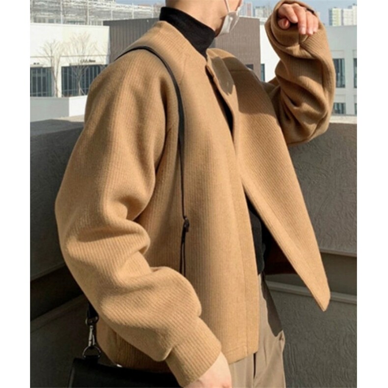 春秋圆领针织开衫质感日系毛衣外套男士百搭外穿毛衣J65668,男装针织衫/毛衣,星座1116A（原606A-3）