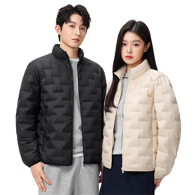 新款90绒子轻薄情侣装羽绒服秋冬男女款立领轻薄羽绒服外套,男装羽绒服,钱塘723