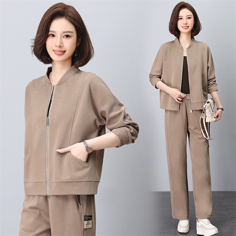 时尚休闲宽松阔腿裤两件套套装女,女装套装/套裙,依恋蒂丝