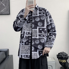 长袖衬衫男港风日系衬衫C9635P27，男装衬衫，星座1116-2