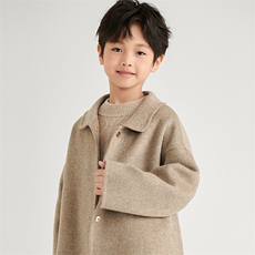 [羊毛]秋冬儿童羊毛大衣男女同款，童装外套，鑫贝羊绒