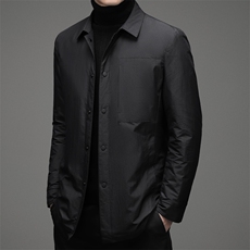 D922-1冬季新款男士羽绒服翻领外套修身白鸭绒P276，男装羽绒服，电商B360