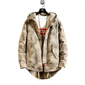 棉衣男装中长款加厚外套迷彩连帽风衣 JK13-加棉-P120图片