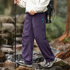 户外登山冲锋裤男2026年春季新款裤子宽松防风防水裤K3501特P50，男装休闲裤，星座309（原A406）