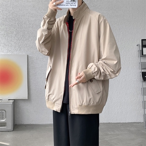 8XL-M美式复古棒球服外套男特大码潮牌双拉链立领夹克衫JK005P85图片