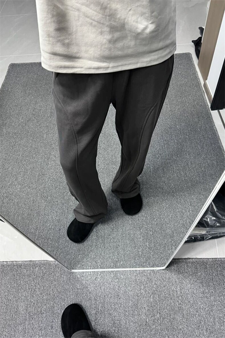 (网图慎用)曼巴棉重磅350g解构拼接大码休闲裤男K24038-特P40控78,男装休闲裤,电商A001