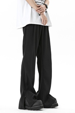 冰丝坠感休闲裤男女直筒小西裤高级感个性显高长裤子KK352/P40，男装西裤，电商D202-1