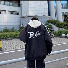 美式潮手臂反光条棒球服夹克男女春秋季宽松高街休闲百搭外套潮，男装风衣，星座1210-1