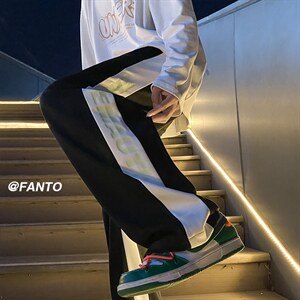 D232-CF01-P5068拼色男女休闲裤图片