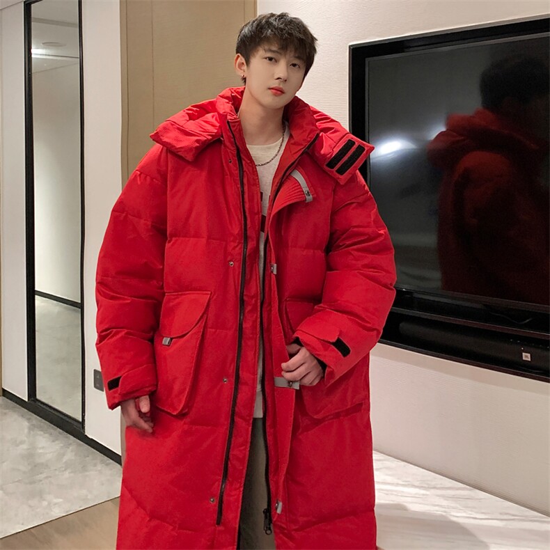 羽绒服新款男冬季港风宽松长款白鸭绒外套YR905-P180(控价238）,男装羽绒服,星座214-3