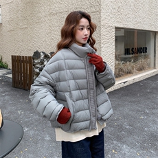 现货主推~秋冬新款针织拼接羽绒服外套90绒2B237-6132-P295-K418，女装羽绒服，2B237