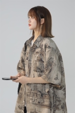 ~新款扎染满印清凉短袖夏季衬衫风冰丝225-2-CS806-P38-控55，男装T恤，星座225-2