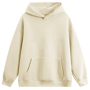 无帽绳版二开26春装美式高街重磅曼巴棉纯色连帽卫衣外套X056图片