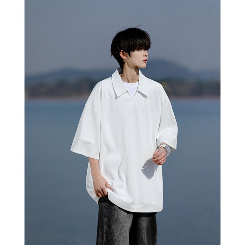 M-8XLv领冰丝短袖Polo衫特大码宽松凉感半袖翻领T恤衫DX1202/P30,男装T恤,电商B238