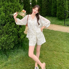 现货2025夏季新款风蝴蝶套装2C053/款号739/批135/控208，女装套装/套裙，2C053