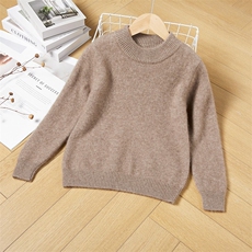 保暖半高领儿童羊绒衫柔软秋冬季纯色35%羊绒羊绒衫，童装儿童羊绒衫，梵泰羊绒
