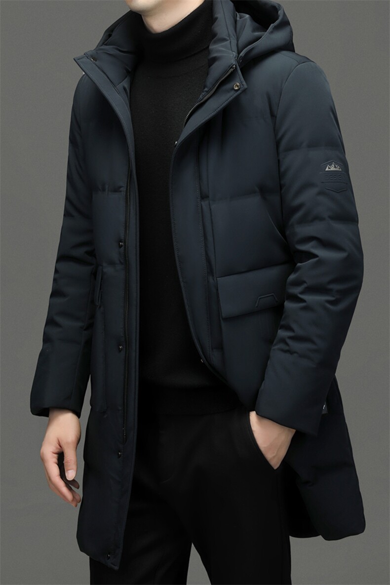 BNA2197钱塘2020-2冬季厚款中年男士有帽商务休闲新款羽绒服P330,男装羽绒服,钱塘207-2