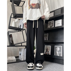 抖音品质春季新款INS垂感小标宽松直筒休闲裤B315-K24023-p50控68，男装休闲裤，电商B315