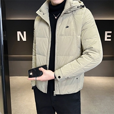标50绒店主风新款男士连帽可拆卸羽绒服短款外套B338-808-P185，男装羽绒服，电商B338