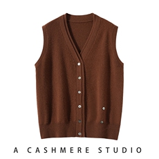 2025年秋季时尚百搭通勤简约休闲V领开衫马甲，女装马甲，轻暖羊绒