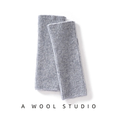 秋冬新款纯色针织无指手套时尚百搭，手套，绒朵羊绒