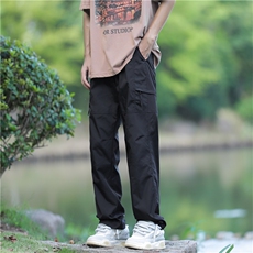 复古休闲裤男痞帅潮牌束脚工装裤多袋裤运动长裤K0213-P35，男装休闲裤，星座308B-1