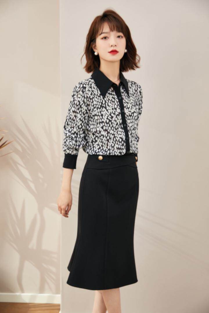 2021秋季新品撞色系衬衫，女装衬衫，秋子丰色(1F)