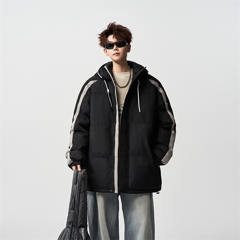 有长图冬季保暖羽绒棉衣服男潮港风宽松连帽棉袄外套MF00830/P100,男装棉衣,电商B316