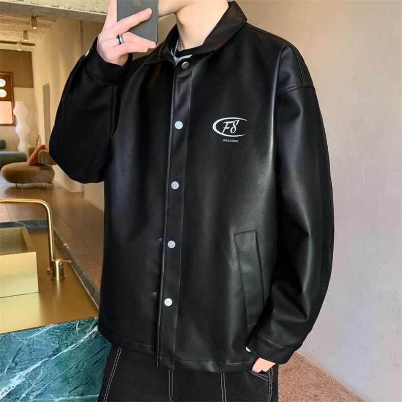 2025春季皮夹克男潮流男装潮流夹克外套休闲上衣A210-JK207-P75,男装夹克,星座210-3