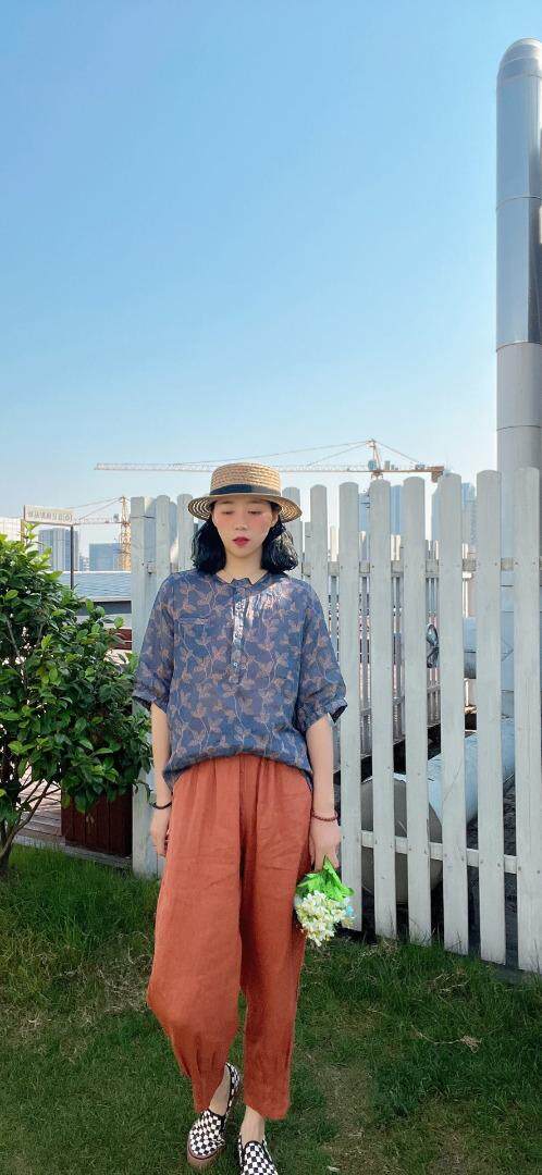 纯苎连衣裙小衫裤子裙子衬衣 时尚风 风淑女风休闲风，女装连衣裙，川哲