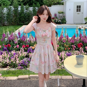 【夏日度假风】温柔甜美显瘦法式碎花连衣短裙A229-2-P120-k180图片