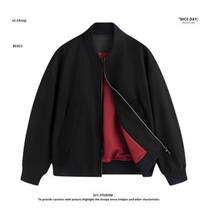 平铺~2026春季阔版简约棒球服夹克外套YJ6018/P98