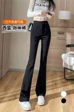 显瘦天花板黑色马蹄裤西装阔腿直筒微喇叭裤修身长裤女，女装休闲裤，云美莎专业女裤-全店现货