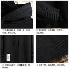 LM68045-P58加绒款-P68连帽毛衣男大码带帽针织衫男毛线衣砖墙，男装针织衫/毛衣，电商A040A
