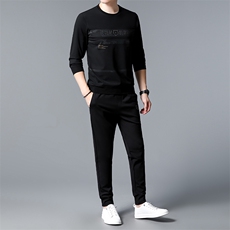 男士秋季休闲圆领精品简约帅气高尔夫运动套装YF3038-2/P145，男装休闲套装，星座1105-3