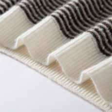 2025年秋季时尚百搭通勤简约休闲圆领条纹长袖，女装羊绒衫，臻维羊绒