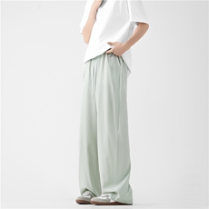 INS夏季潮流透气薄款冰丝垂感宽松休闲裤B315-K24165-特p30控58，男装休闲裤，电商B315